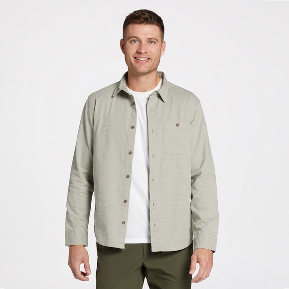Men's VRST Long Sleeve Button Down Shirt Size 2X Large Earl Grey Business NEW - Picture 1 of 9